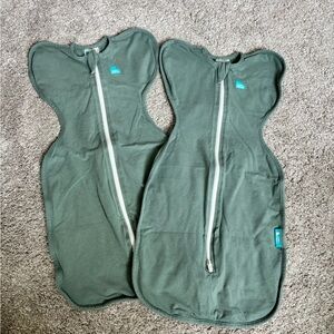 Love to Dream Swaddle Sleep Sacks in Olive Green (Pair)